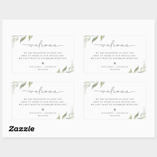 Wilder Wald Begrüßung rechteckiger Aufkleber (Blatt)