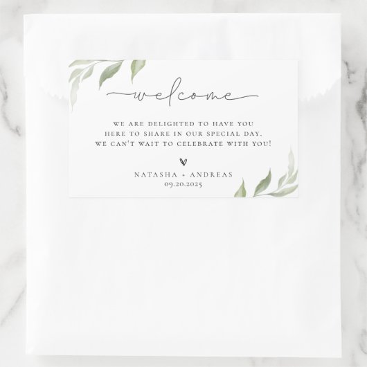 Wilder Wald Begrüßung rechteckiger Aufkleber (Tasche)