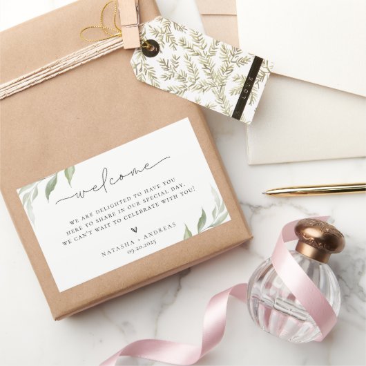 Wilder Wald Begrüßung rechteckiger Aufkleber (Schenken)