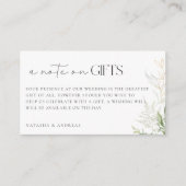 Wilder Wald ein Hinweis auf Geschenke Hochzeit Begleitkarte (Vorderseite)