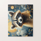 Wilder Waschbär bemalt Puzzle (Vertikal)