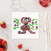 Wilder Weihnachtstanz Serviette (Beispiel)