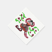 Wilder Weihnachtstanz Serviette (Ecke)