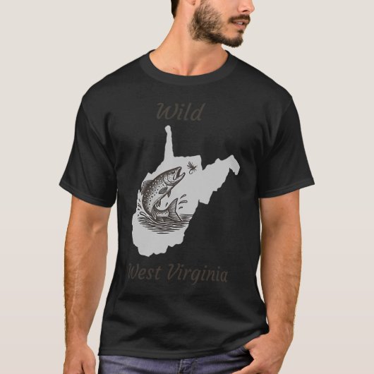 Wilder West Virginia Bachforelle T-Shirt (Vorderseite)