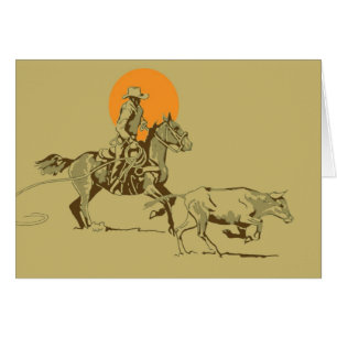 Wilder Westcowboy bei der Arbeit