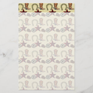 Wilder Westcowboy-Land-Western auf Leinwand-Druck Briefpapier