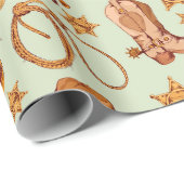 Wilder Westen Geschenkpapier (Rolleneckpunkt)