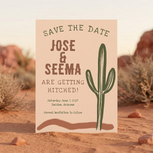 Wilder Westen Saguaro Kaktus Handgezeichnet Maßges Save The Date