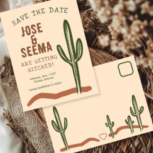 Wilder Westen Saguaro Kaktus Handgezeichneter Benu Postkarte