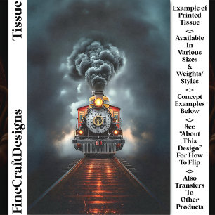 Wilder Westen Steampunk Lokomotive Zug CJ6 Découpa Seidenpapier