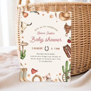 Wilder Westen Western Cowboy Babyparty Einladung