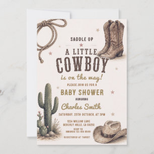 Wilder Western Rodeo Cowboy Baby Shower Einladung