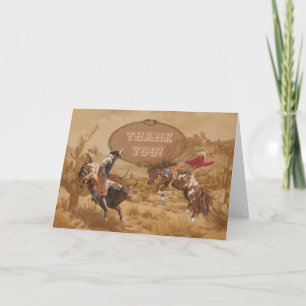 Wilder Western-Rundumschlag Dankeschön Dankeskarte