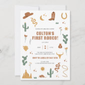 Wilder Western zum Geburtstag Einladung (Vorderseite)