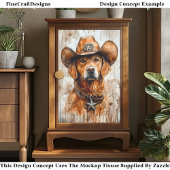 Wilder Westhund, Goldener Retriever DD2 Decoupage Seidenpapier