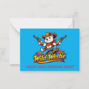 Wilder Westie-Cowboy-Hund Mitteilungskarte