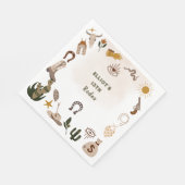 Wilder Westrodeo Cowboy Geburtstag Serviette (Ecke)