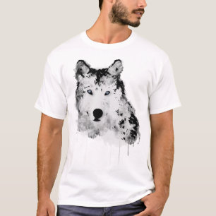 Wilder Wolf Aquarell T-Shirt