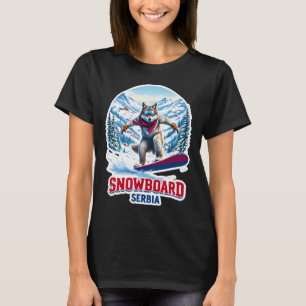 Wilder Wolf aus Serbien Snowboard Adventure T-Shirt