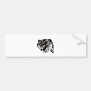 Wilder Wolf Autoaufkleber