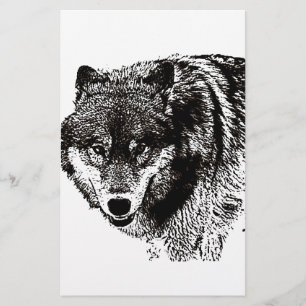 Wilder Wolf Briefpapier