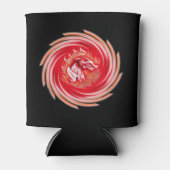 Wilder Wolf Der schwarze Pfeifer kann 2-seitig küh Dosenkühler (Vorderseite)