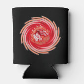 Wilder Wolf Der schwarze Pfeifer kann 2-seitig küh Dosenkühler (Rückseite)