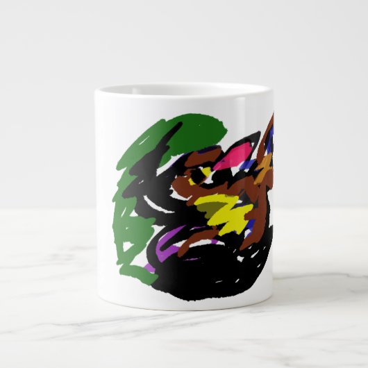 Wilder Wolf Herbst Jumbo-Tasse (Vorderseite)