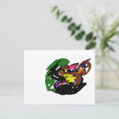 Wilder Wolf Herbst Postkarte (Stehend Vorderseite)