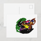Wilder Wolf Herbst Postkarte (Vorne/Hinten)