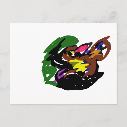 Wilder Wolf Herbst Postkarte (Vorderseite)