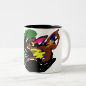 Wilder Wolf Herbst  Zweifarbige Tasse (VorderseiteRechts)