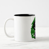 Wilder Wolf Herbst  Zweifarbige Tasse (Links)