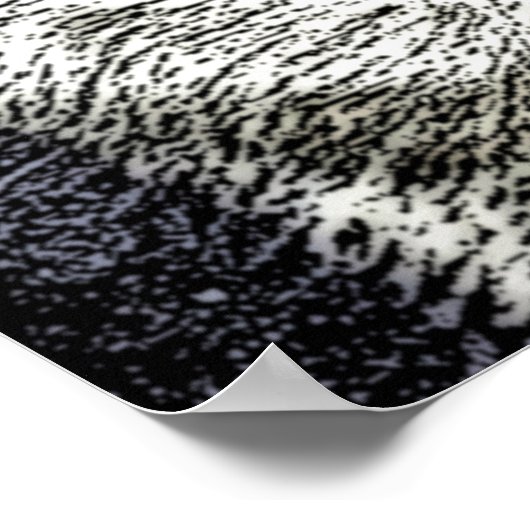 Wilder Wolf im Schneeballgedicht Poster Print (Ecke)