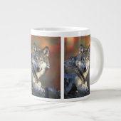 wilder Wolf Jumbo-Tasse (Vorderseite Rechts)