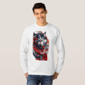 Wilder Wolf & Roter Drache T-Shirt (Vorne ganz)