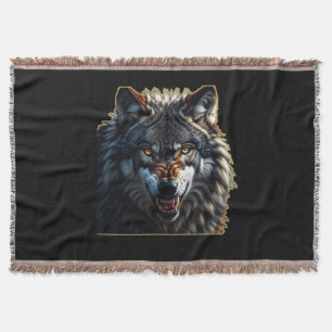 Wilder Wolf – Symbol für Stärke und Freiheit Decke