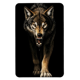 Wilder Wolf – Wütender Wilder Wolf Raubtier Magnet