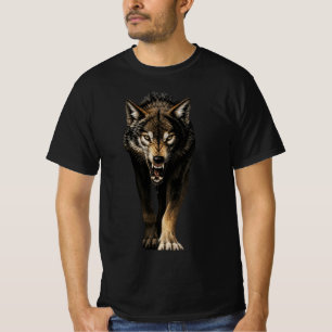 Wilder Wolf – Wütender Wilder Wolf Raubtier T-Shirt