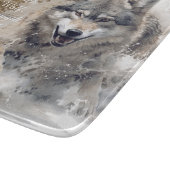 Wilder Wolf Zitat Schneidebrett (Ecke)