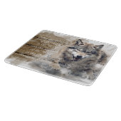 Wilder Wolf Zitat Schneidebrett (Ecke)