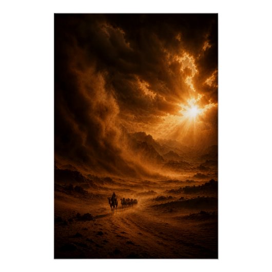 Wilder Wüstensturm Poster (Vorderseite)