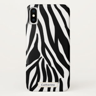 Wilder Zebra-Druck mit Namen Case-Mate iPhone Hülle