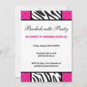 Wilder Zebra-Junggeselinnen-Abschied Einladung (Vorderseite)