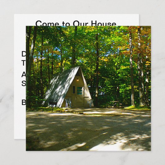 Wilderness-A-Frame-Camping am Campground Einladung (Vorne/Hinten)
