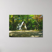 Wilderness-A-Frame-Camping am Campground Leinwanddruck (Vorderseite)