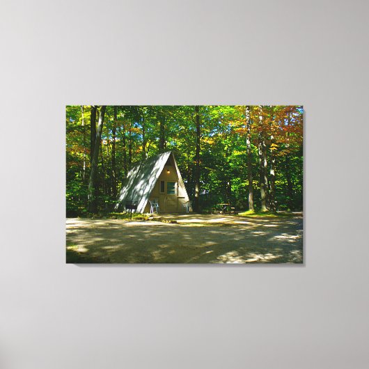 Wilderness-A-Frame-Camping am Campground Leinwanddruck (Vorderseite)