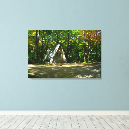 Wilderness-A-Frame-Camping am Campground Leinwanddruck (Insitu (Holzboden))