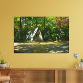 Wilderness-A-Frame-Camping am Campground Leinwanddruck (Insitu (Wohnzimmer))