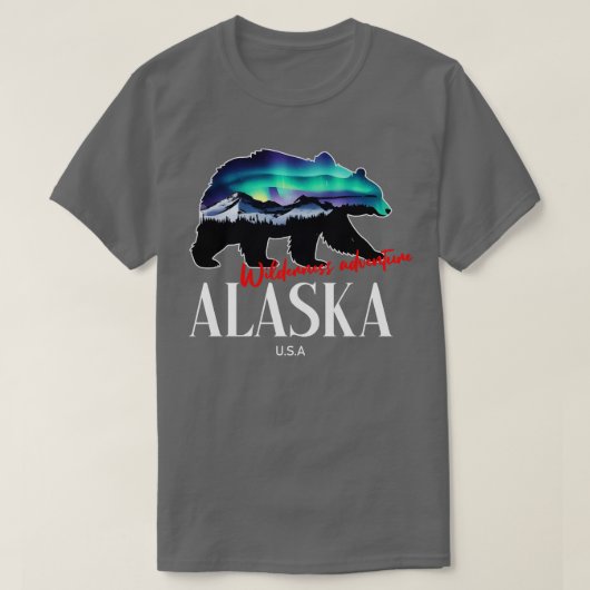 Wilderness Abenteuer Alaska USA Hemd T-Shirt (Design vorne)